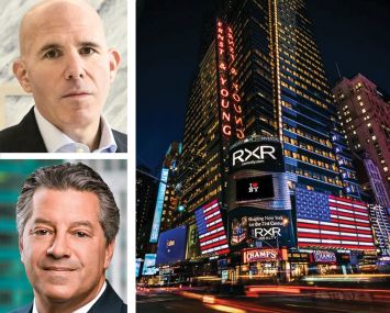 RXR Chairman and CEO Scott Rechler, SL Green Chairman and CEO Marc Holliday, and 5 Times Square.
