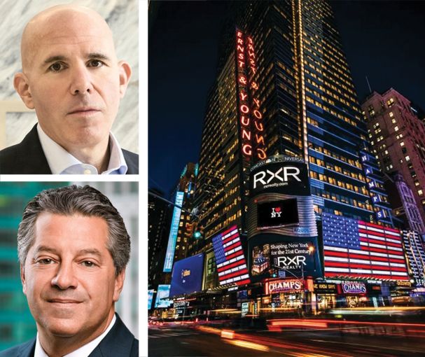 RXR Chairman and CEO Scott Rechler, SL Green Chairman and CEO Marc Holliday, and 5 Times Square.