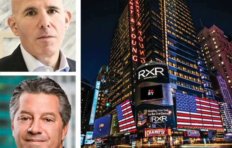 RXR Chairman and CEO Scott Rechler, SL Green Chairman and CEO Marc Holliday, and 5 Times Square.