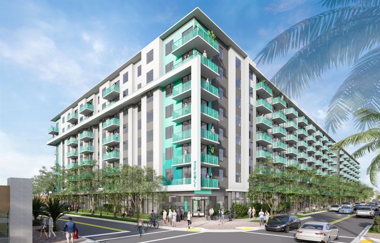 A rendering of The Spruce, West Palm Beach, Fla.