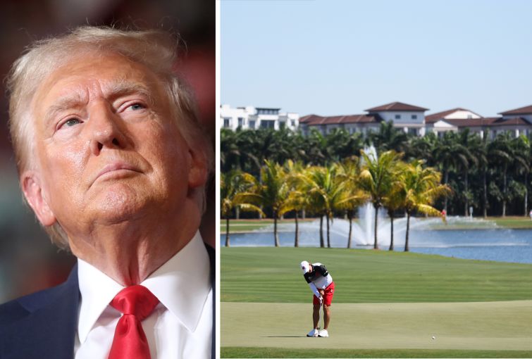 Former President Donald Trump and Trump National Doral Golf Resort.