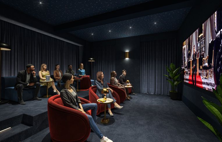 Tenants will be able to book a movie night at the Screening Gallery.