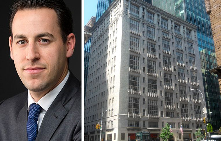Andrew Wiener, head of commercial leasing at The Feil Organization, and 200 West 57th Street.