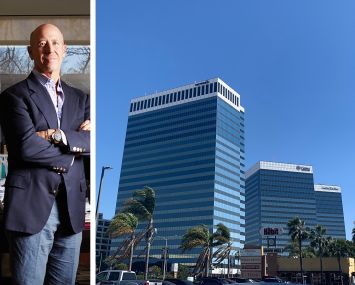 Starwood Properties Chairman and CEO Barry Sternlicht and Pacific Corporate Towers in El Segundo, Calif.