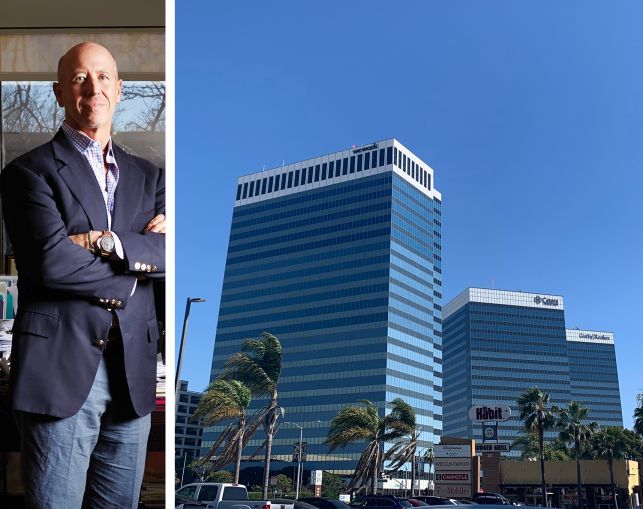 Starwood Properties Chairman and CEO Barry Sternlicht and Pacific Corporate Towers in El Segundo, Calif.