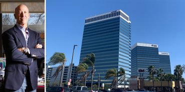 Starwood Properties Chairman and CEO Barry Sternlicht and Pacific Corporate Towers in El Segundo, Calif.