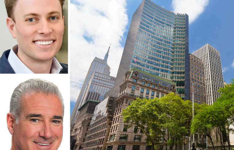JLL's Ben Bass and Paul Glickman and 452 Fifth Avenue.