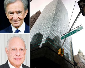 Bernard Arnault, CEO of LVMH, Edward Minskoff, Chairman and CEO of Edward J. Minskoff Equities, and 590 Madison Avenue.