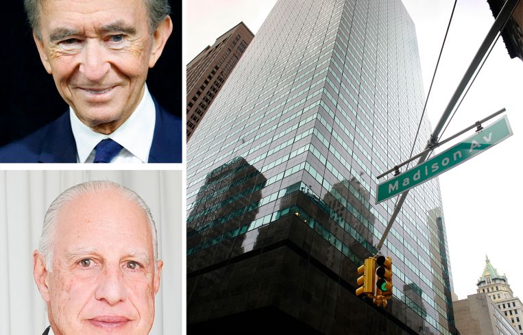 Bernard Arnault, CEO of LVMH, Edward Minskoff, Chairman and CEO of Edward J. Minskoff Equities, and 590 Madison Avenue.