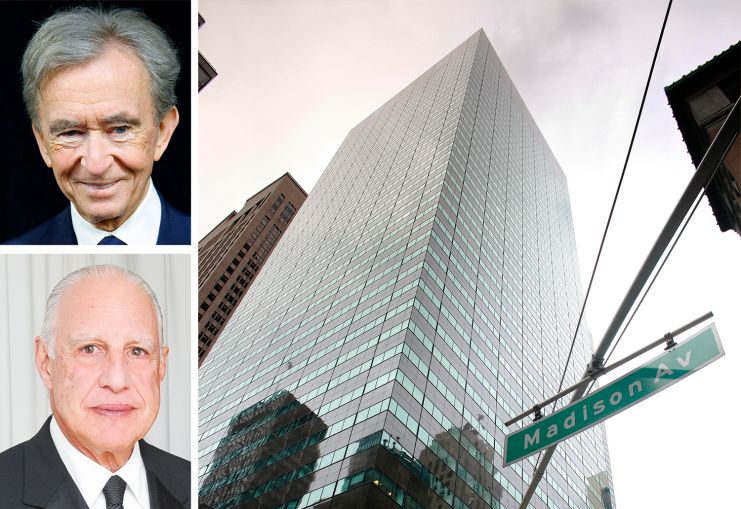 Bernard Arnault, CEO of LVMH, Edward Minskoff, Chairman and CEO of Edward J. Minskoff Equities, and 590 Madison Avenue.