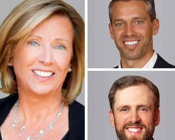 Kathy Anderson, Brad Domenico, and Brian Anderson of Cushman & Wakefield.