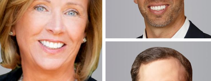 Kathy Anderson, Brad Domenico, and Brian Anderson of Cushman & Wakefield.