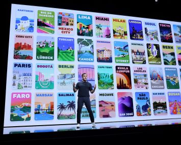 Airbnb co-founder and CEO Brian Chesky unveils Airbnb’s 2024 Summer Release in Los Angeles on May 1.
