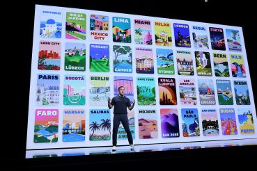 Airbnb co-founder and CEO Brian Chesky unveils Airbnb’s 2024 Summer Release in Los Angeles on May 1.