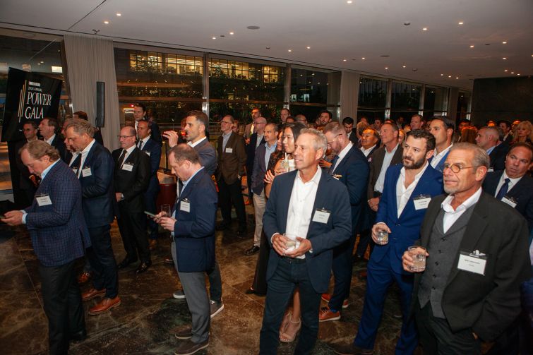 The crowd at the Lever House watches as awards are presented at Commercial Observer's 2024 Annual Power Gala.