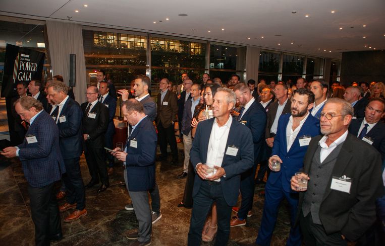 The crowd at the Lever House watches as awards are presented at Commercial Observer's 2024 Annual Power Gala.