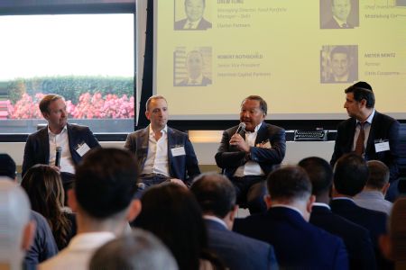 Kory Geans, Robert Rothschild, Drew Fung, and Meyer Mintz speak during a panel at Commercial Observer's Institutional Investor and Private Equity CRE Forum.