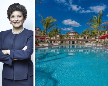 Ventas Chairman and CEO Debra Cafaro and The Arbor at Lake Worth.