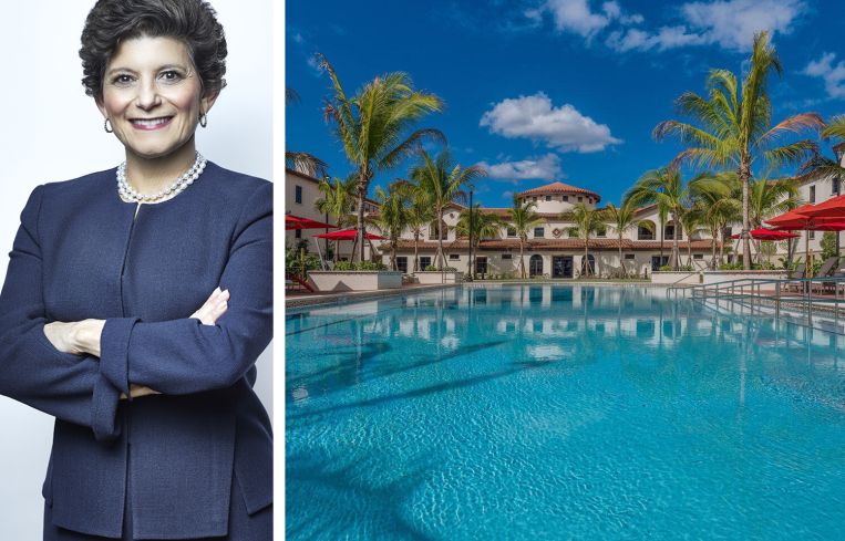 Ventas Chairman and CEO Debra Cafaro and The Arbor at Lake Worth.