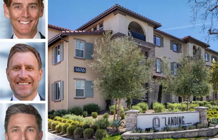 Institutional Property Advisors' Greg Harris, Joe Grabiec, Kevin Green, and Landing at Arroyo in Simi Valley, Calif.