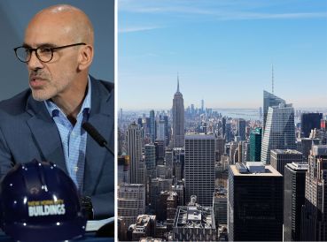 James Oddo, Department of Buildings commissioner and the New York City skyline.