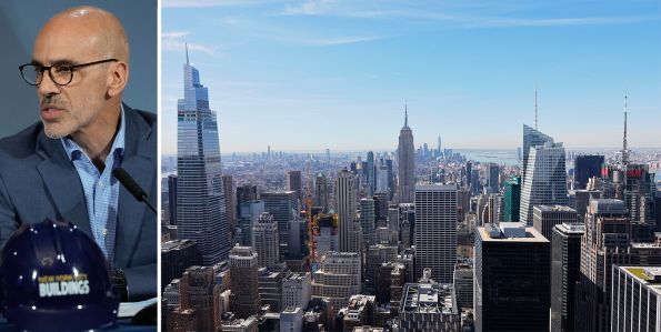 James Oddo, Department of Buildings commissioner and the New York City skyline.