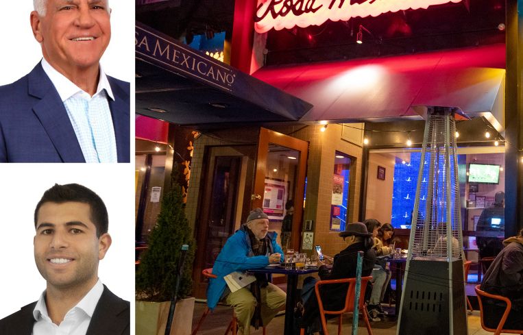 Winick Realty Group's Jeff Winick and Yoel Gorjian and a Rosa Mexicano location.