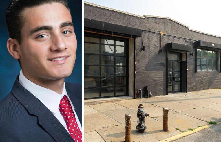 Meridian's John Roesch and 25 - 29 Thames Street, Brooklyn.