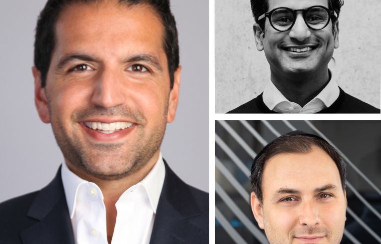 Jonahtan Zamir, CEO of Keystone Equities, Bhavik Khatri, head of syndications at Cross River, and Shimon Eisikowicz, EVP and chief lending officer at Cross River.