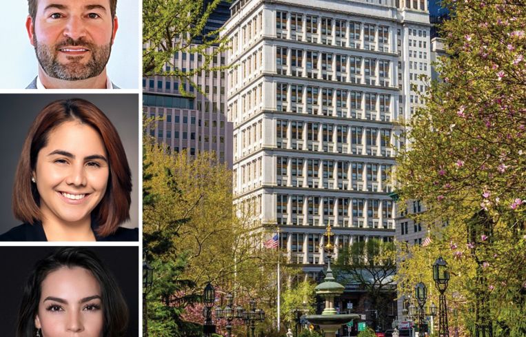 L&L Holding Company's Jonathan Tootell, Tanya Grimaldo, and Giannina Brancato and 195 Broadway.