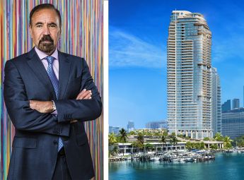 Related Group CEO Jorge Perez and a rendering of St. Regis Residences, Miami.