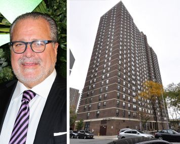 Joseph Chetrit of the Chetrit Group and the building that formerly stood at 265-275 Cherry Street before it was demolished for Chetrit's 1,300-unit apartment complex project.