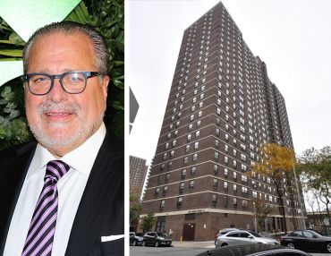 Joseph Chetrit of the Chetrit Group and the building that formerly stood at 265-275 Cherry Street before it was demolished for Chetrit's 1,300-unit apartment complex project.