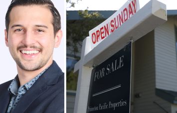 RentSpree CEO Michael Lucarelli and a house for sale in California.