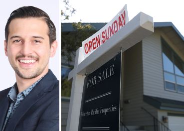 RentSpree CEO Michael Lucarelli and a house for sale in California.