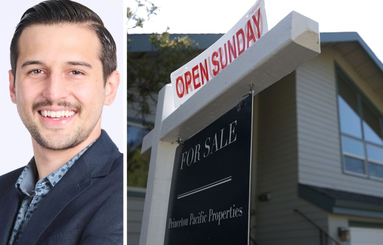 RentSpree CEO Michael Lucarelli and a house for sale in California.