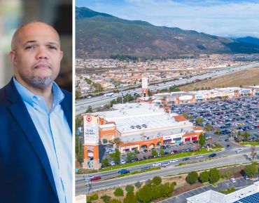 MCB Real Estate Managing Partner and Co-Founder P. David Bramble and the Falcon Ridge Town Center, Fontana, Calif.