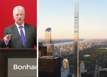 Bonhams CEO Patrick Meade and 111 West 57th Street.