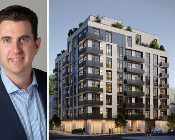 Affinius Capital's Perry Katz and a rendering of The Northern.