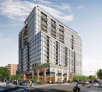 A rendering of the redevelopment project at 2500 Wilson Boulevard in Arlington, Va.