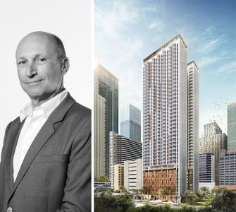 Ricardo Dunin, CEO and founder Oak Capital, and a rendering of the House of Wellness in the Brickell neighborhood of Miami.