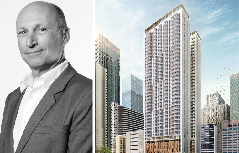 Ricardo Dunin, CEO and founder Oak Capital, and a rendering of the House of Wellness in the Brickell neighborhood of Miami.