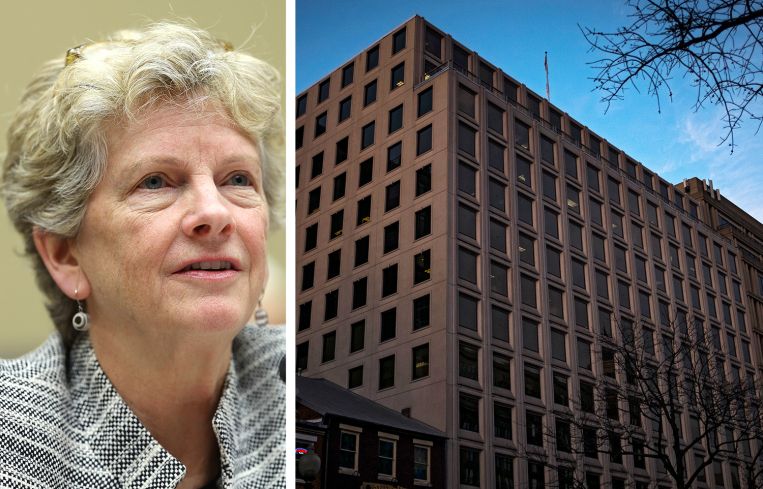 GSA Administrator Robin Carnahan and 633 Indiana Avenue NW, Washington, D.C.