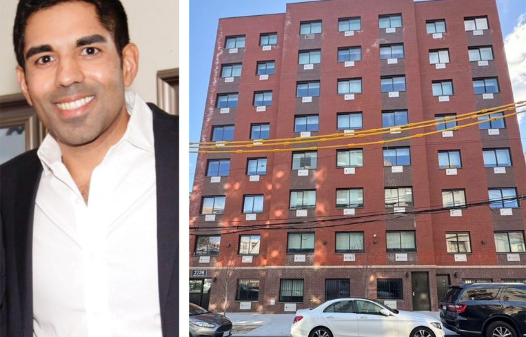 Ayush Kapahi, signer for SKF Development, and 2736 Creston Avenue in the Bronx.