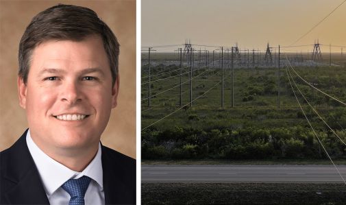 Brad Foss, president of Summit Real Estate Group, and a power grid in Pembroke Pines, Fla.