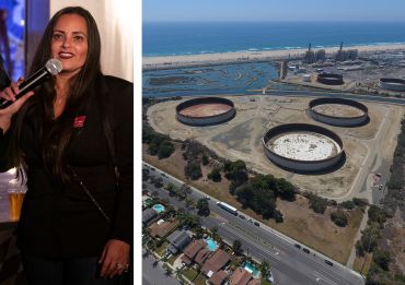 Gracey Van Der Mark, mayor of Huntington Beach, Calif., and the proposed site of the Magnolia Tank Farm development, pictured in 2016.