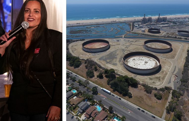 Gracey Van Der Mark, mayor of Huntington Beach, Calif., and the proposed site of the Magnolia Tank Farm development, pictured in 2016.