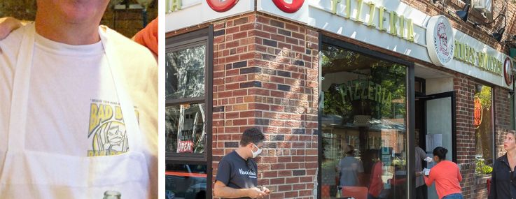 Paulie Gee's founder Paul Giannone, and the original Paulie Gee's in Greenpoint, Brooklyn.