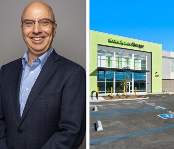 Steve Cobbs, managing director of self-storage for North Palisade Partners, and one of the company's storage facilities in Huntington Park, Calif.