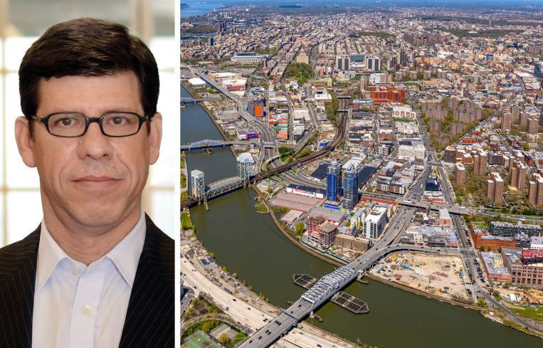 Scott Waynebern, co-managing member MF1, and an aerial photo of the Bronx.